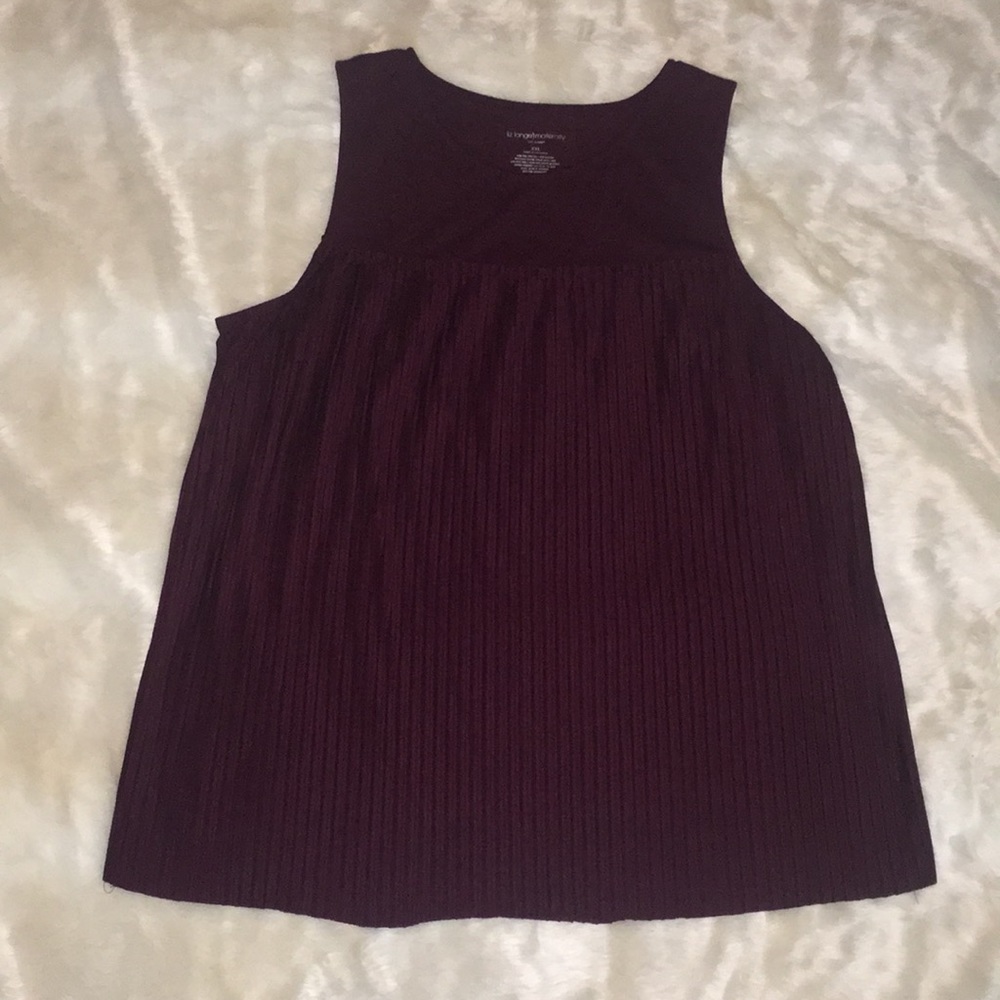 Sleeveless Pleated Maternity Tank